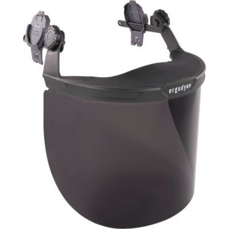 ERGODYNE 8995 Hard Hat Face Shield For Full Brim, Smoke 60246